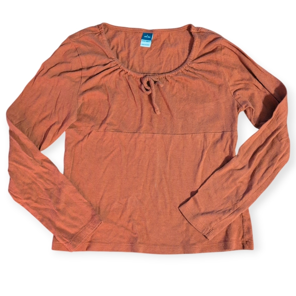 🍁2/$7🍁OLD NAVY Solid Burnt Brown Long Sleeve Shirt